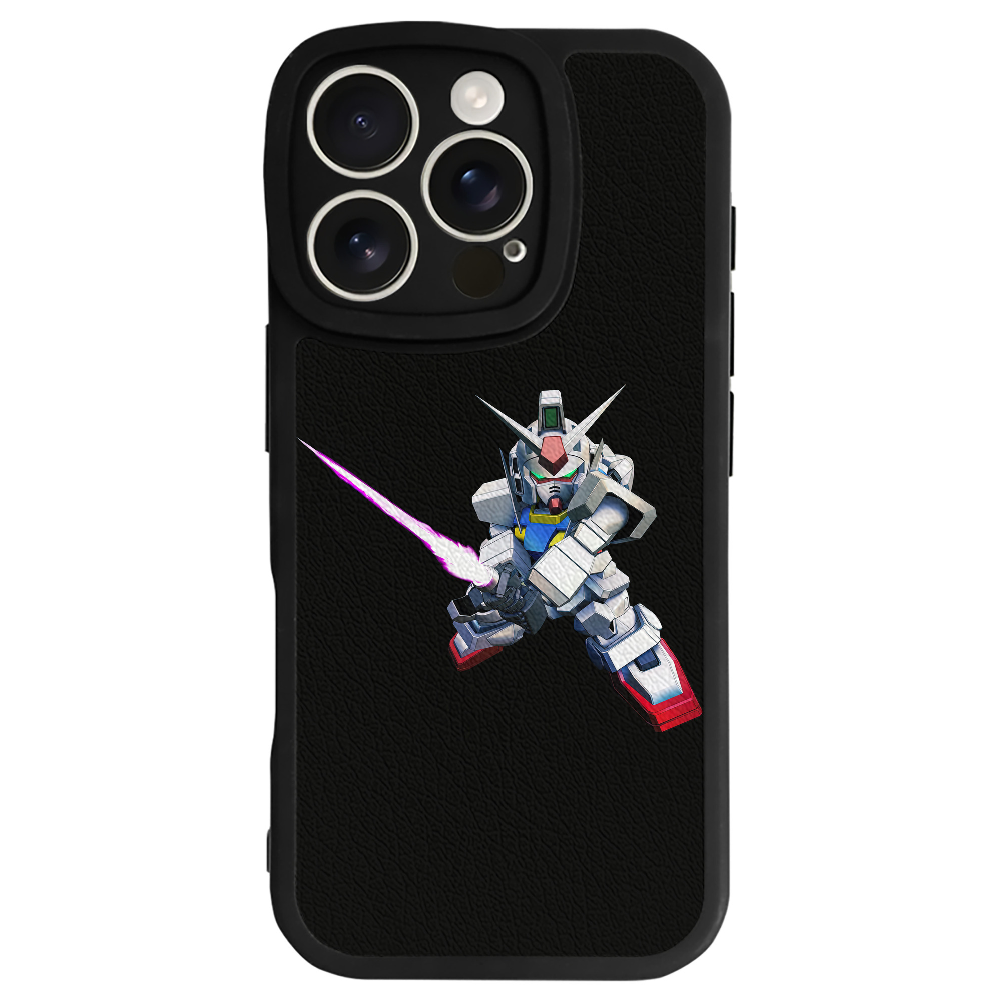 （画像用） 機動戦士ガンダム Mobile Suit Gundam 【iPhone 16シリーズ対応】シリコンスマホケース（レザー調） 材質：シリコン